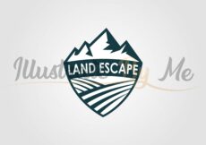 Land Escape Logo Design illustratebyme.com